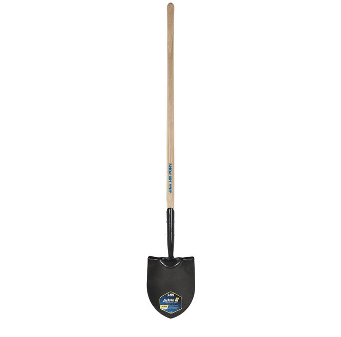 Round Point Shovel with Solid Shank
