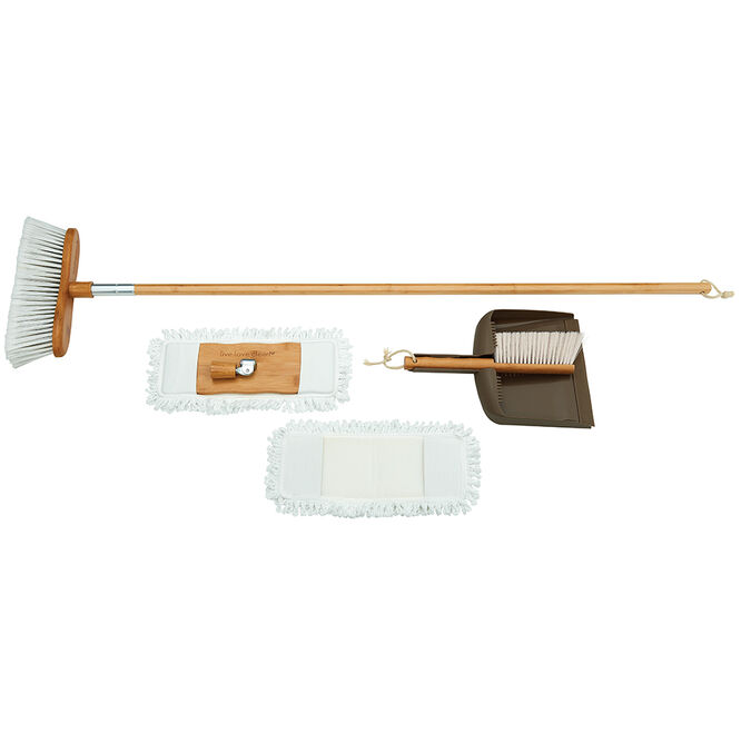 Bamboo mudroom cleaning kit