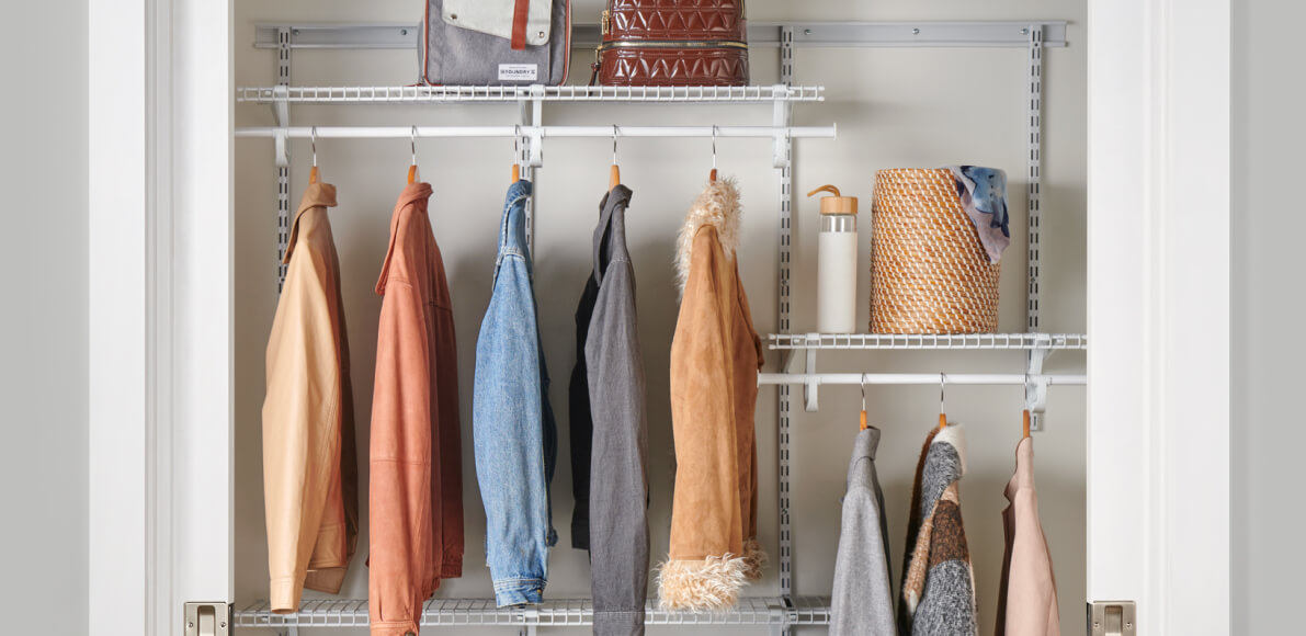 Even a small hall closet can hold all your coats.
